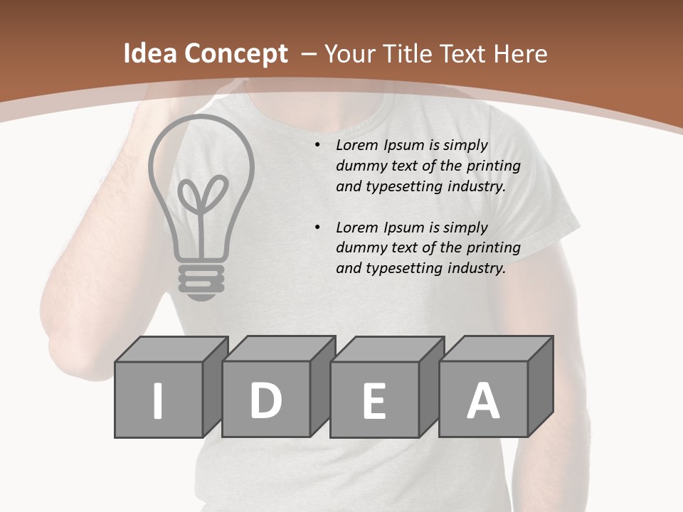 Carefree Smiling Man Satisfied PowerPoint Template