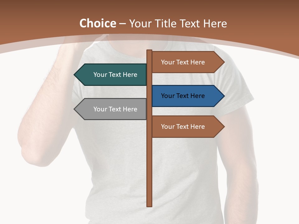 Carefree Smiling Man Satisfied PowerPoint Template