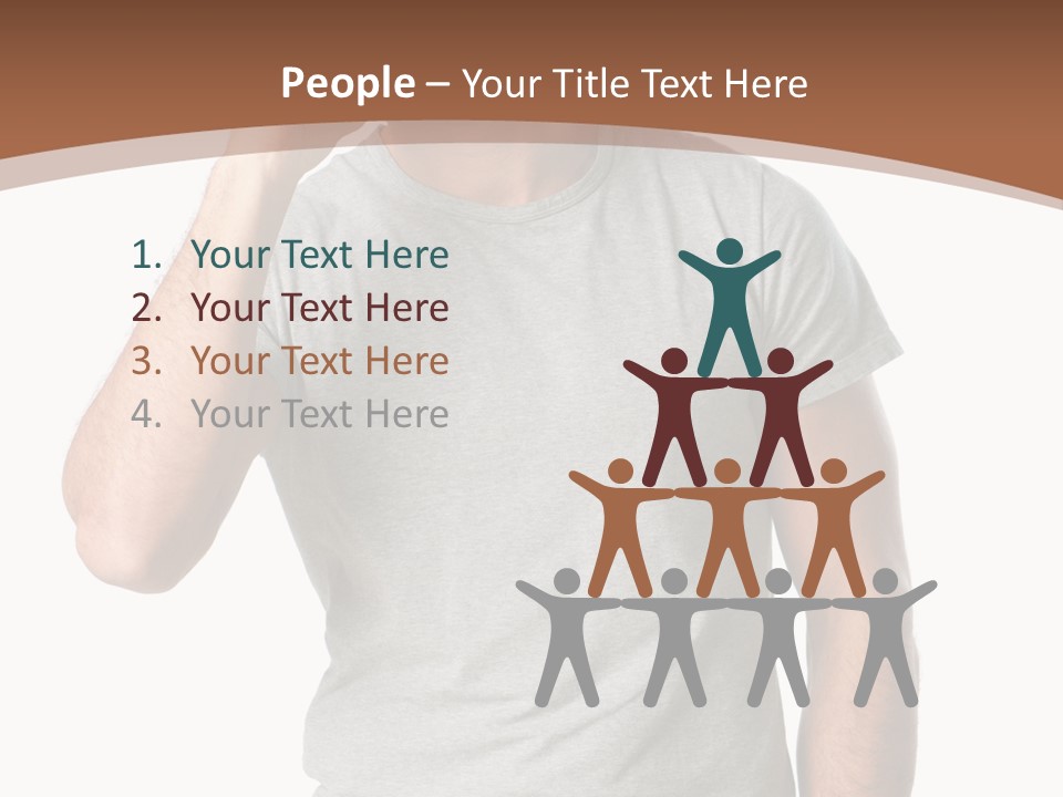 Carefree Smiling Man Satisfied PowerPoint Template