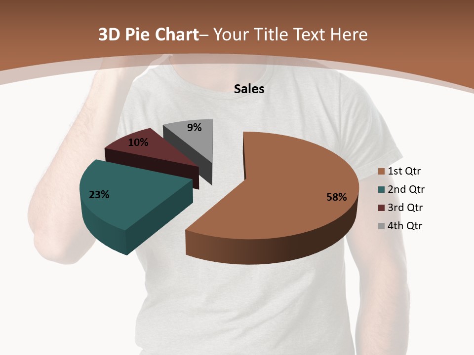 Carefree Smiling Man Satisfied PowerPoint Template