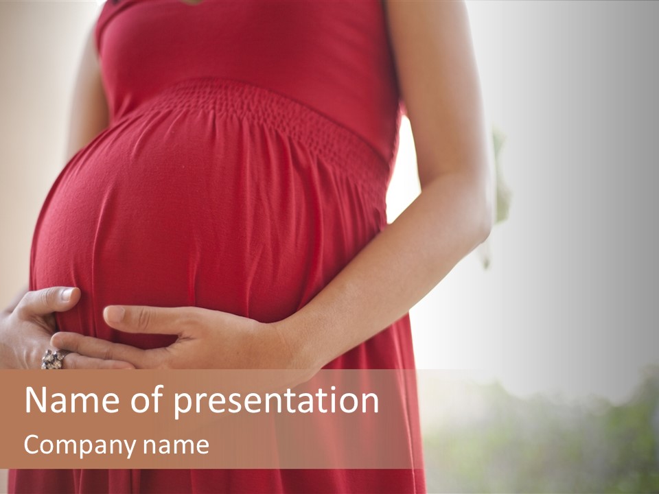 Elbow Maternal Belly PowerPoint Template