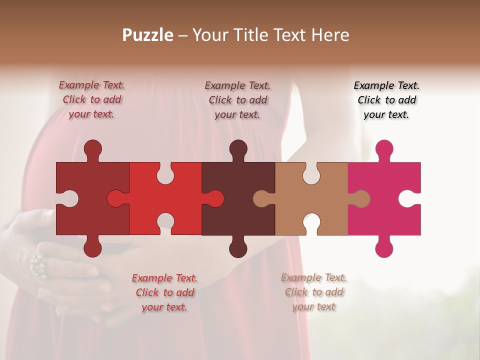 Elbow Maternal Belly PowerPoint Template