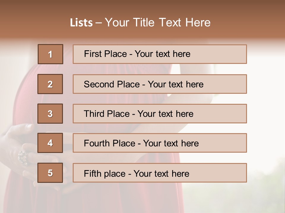 Elbow Maternal Belly PowerPoint Template