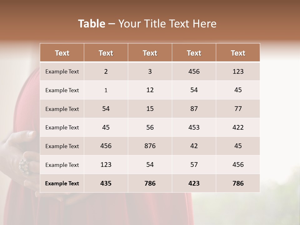 Elbow Maternal Belly PowerPoint Template