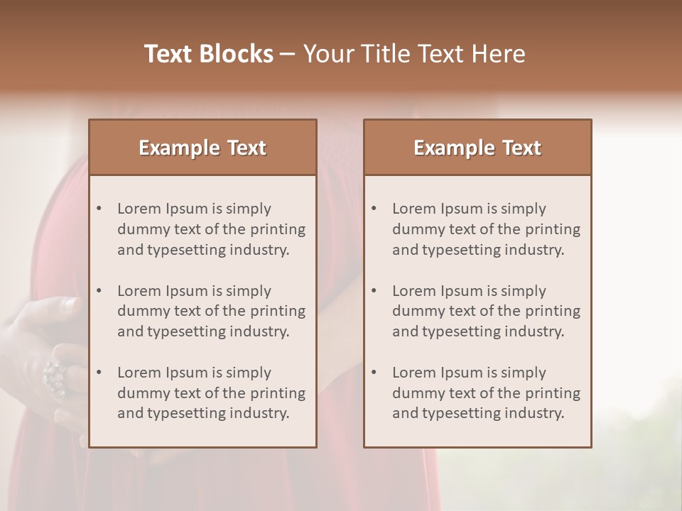 Elbow Maternal Belly PowerPoint Template