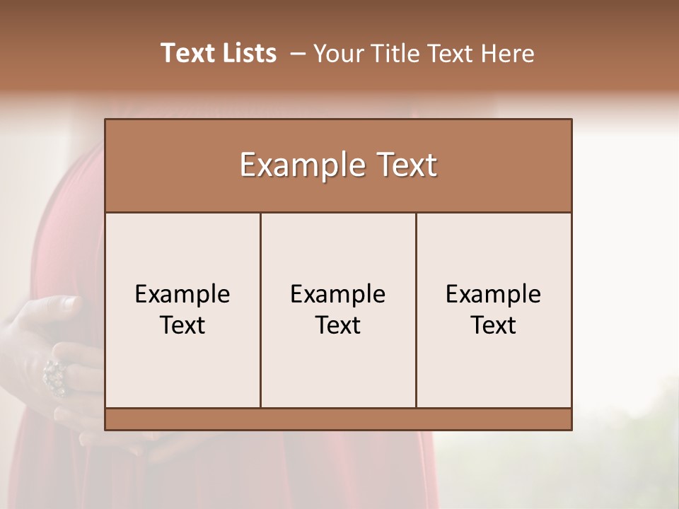 Elbow Maternal Belly PowerPoint Template