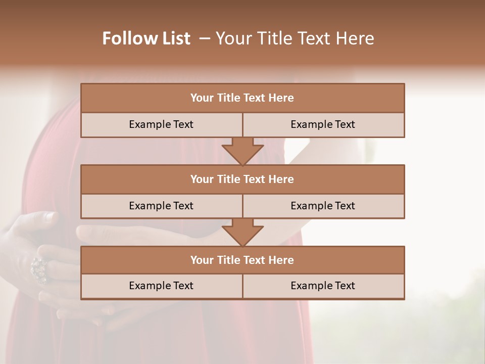 Elbow Maternal Belly PowerPoint Template
