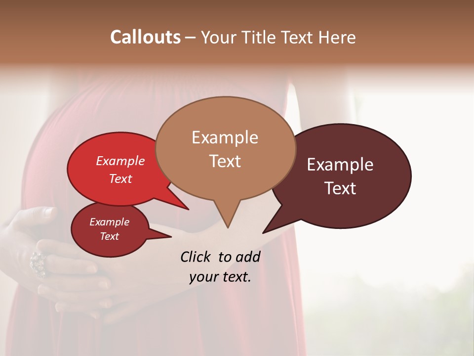 Elbow Maternal Belly PowerPoint Template