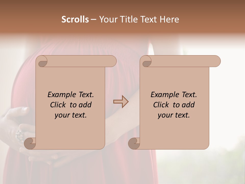 Elbow Maternal Belly PowerPoint Template