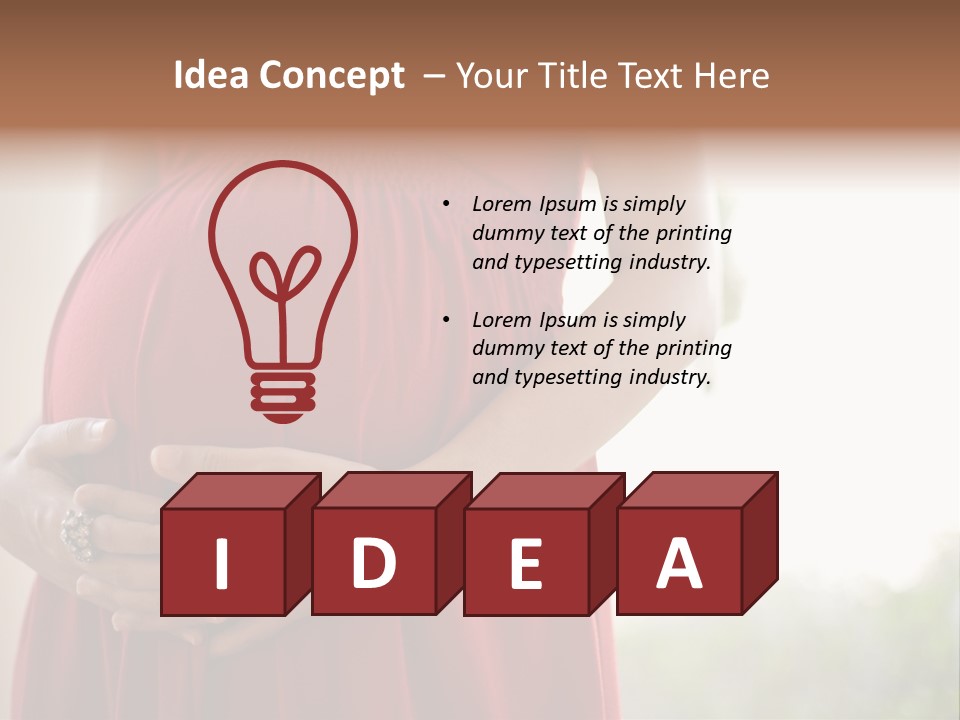 Elbow Maternal Belly PowerPoint Template