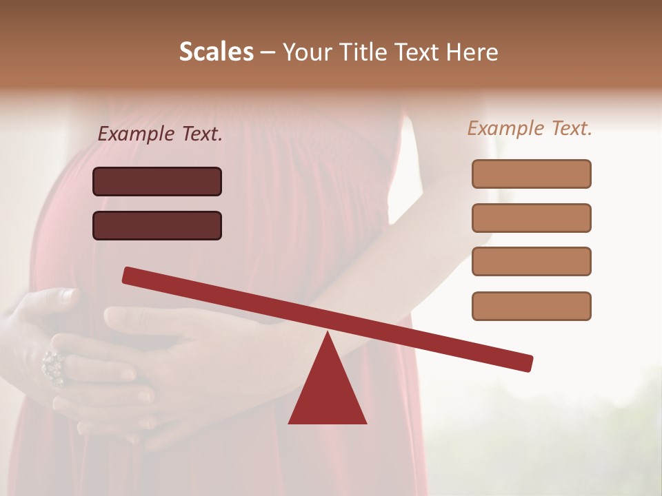 Elbow Maternal Belly PowerPoint Template