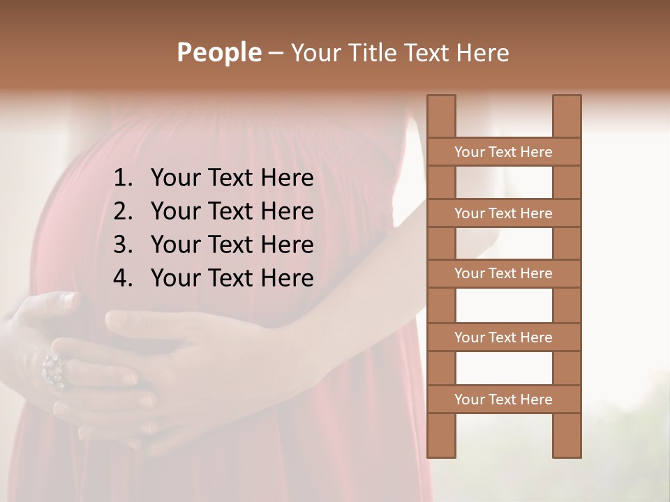 Elbow Maternal Belly PowerPoint Template