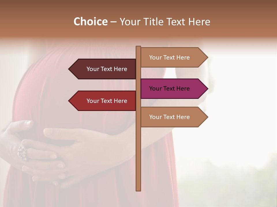 Elbow Maternal Belly PowerPoint Template