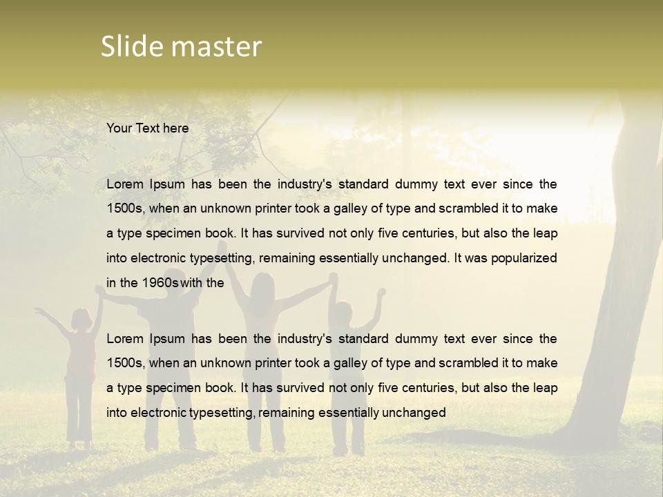 Asian Silhouette Family PowerPoint Template