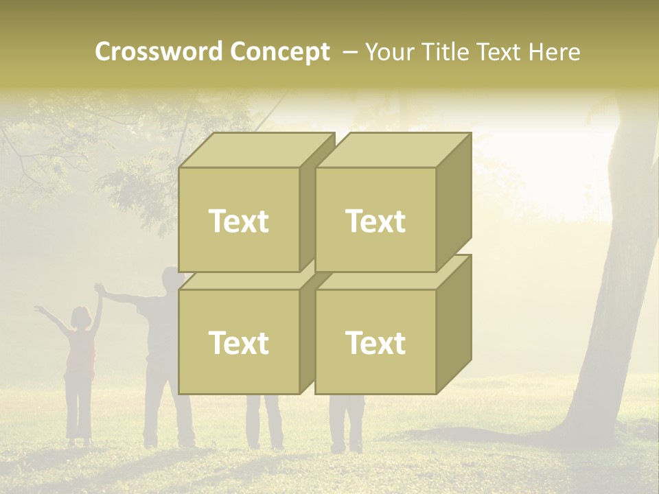 Asian Silhouette Family PowerPoint Template