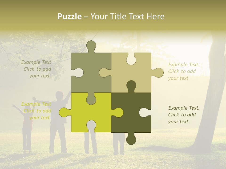 Asian Silhouette Family PowerPoint Template