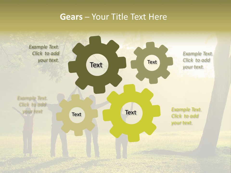 Asian Silhouette Family PowerPoint Template