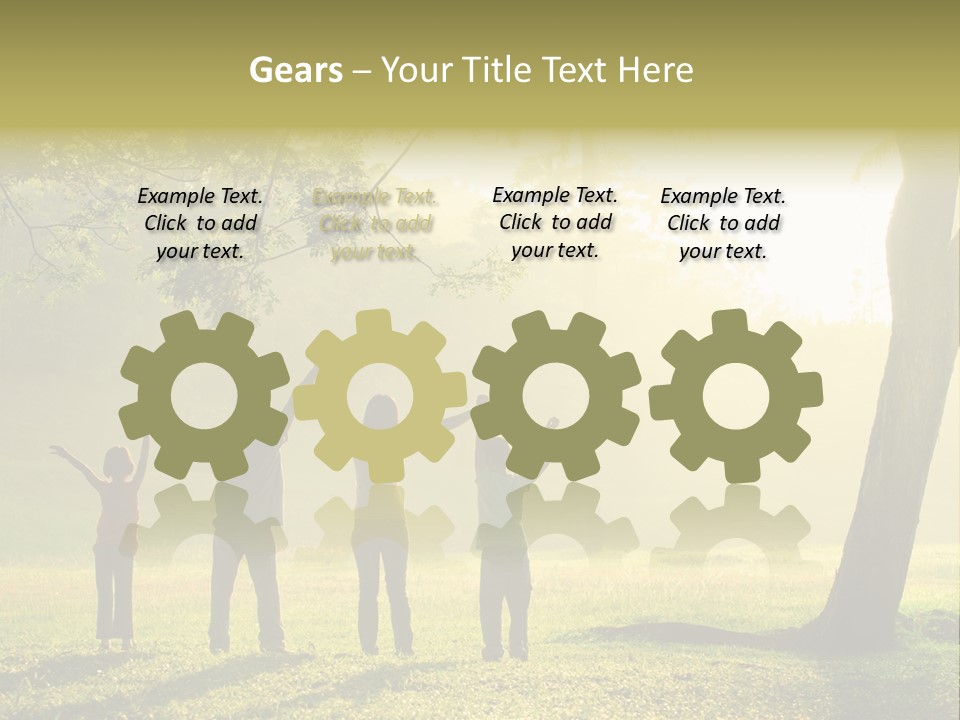 Asian Silhouette Family PowerPoint Template