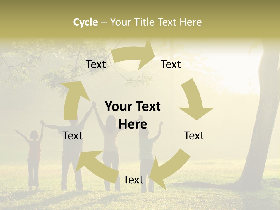 Asian Silhouette Family PowerPoint Template