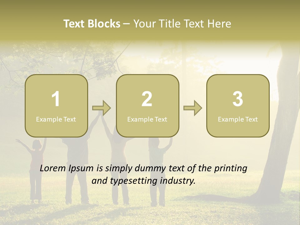 Asian Silhouette Family PowerPoint Template