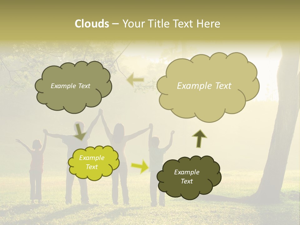 Asian Silhouette Family PowerPoint Template