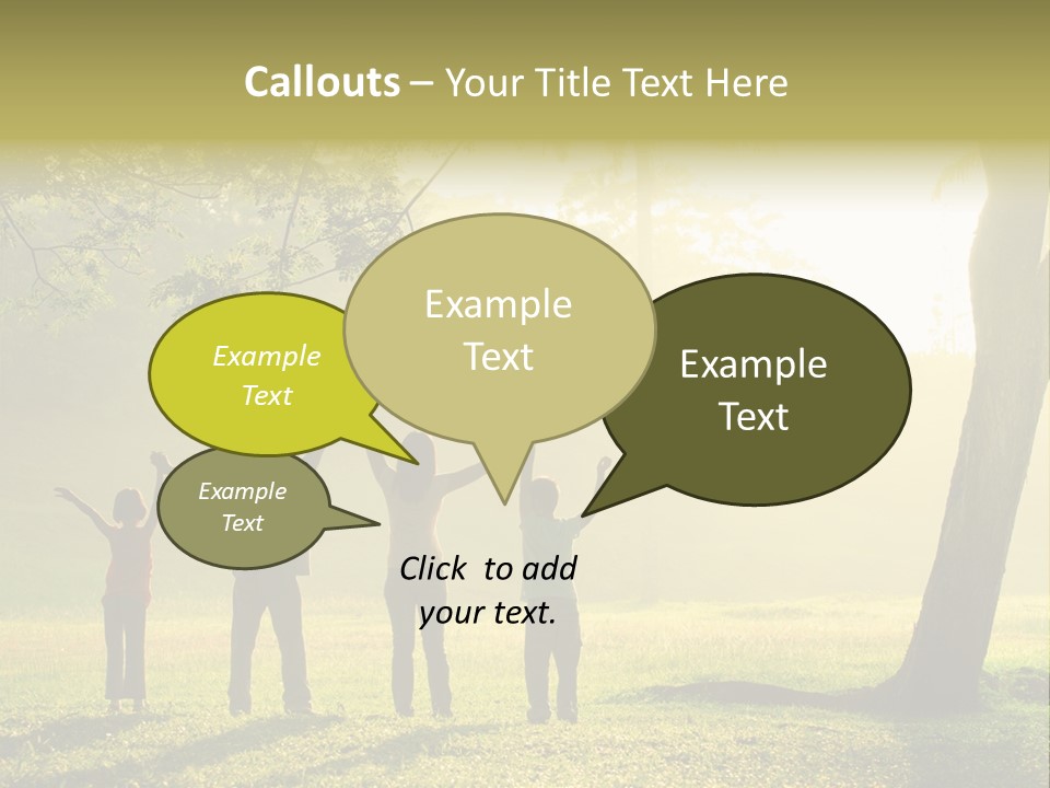 Asian Silhouette Family PowerPoint Template