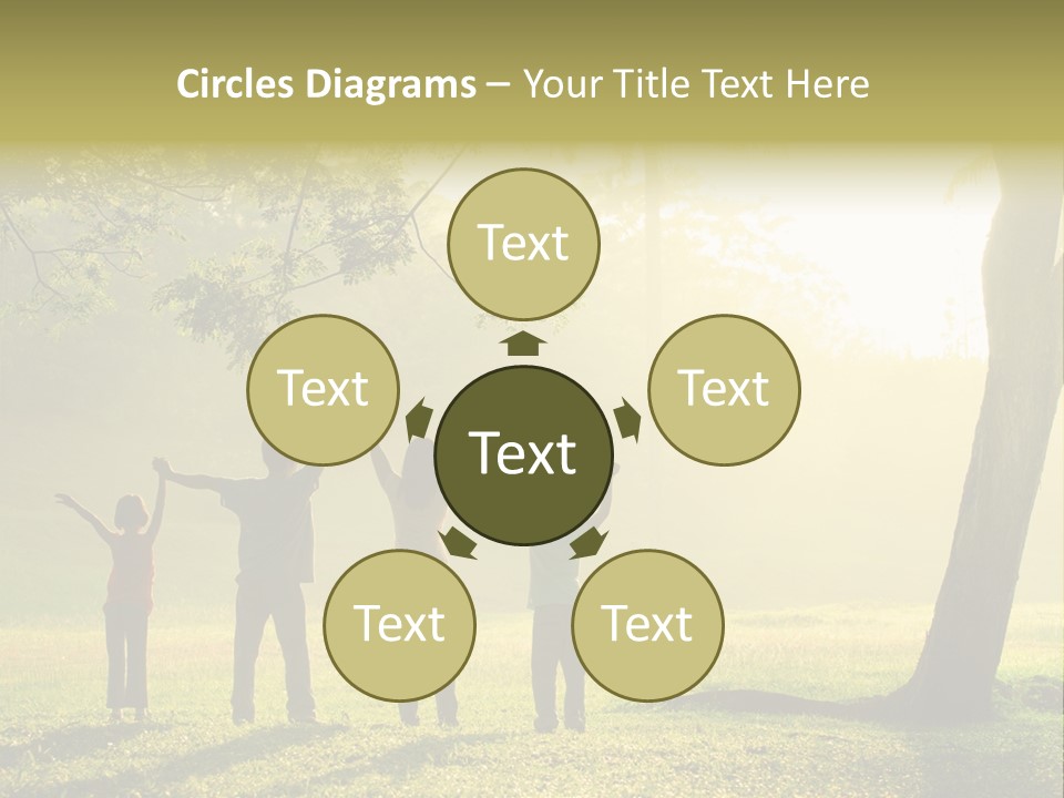 Asian Silhouette Family PowerPoint Template