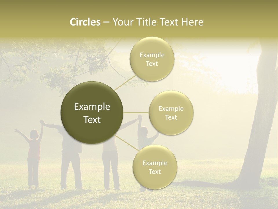 Asian Silhouette Family PowerPoint Template