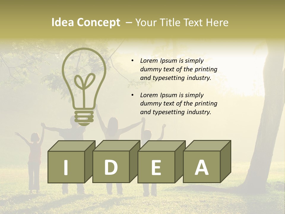 Asian Silhouette Family PowerPoint Template