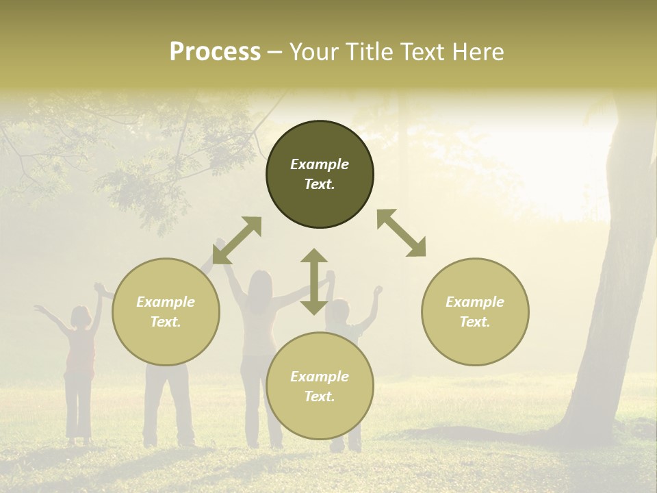 Asian Silhouette Family PowerPoint Template