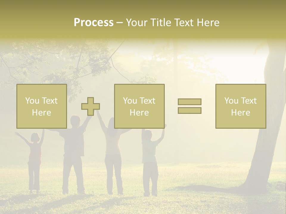 Asian Silhouette Family PowerPoint Template
