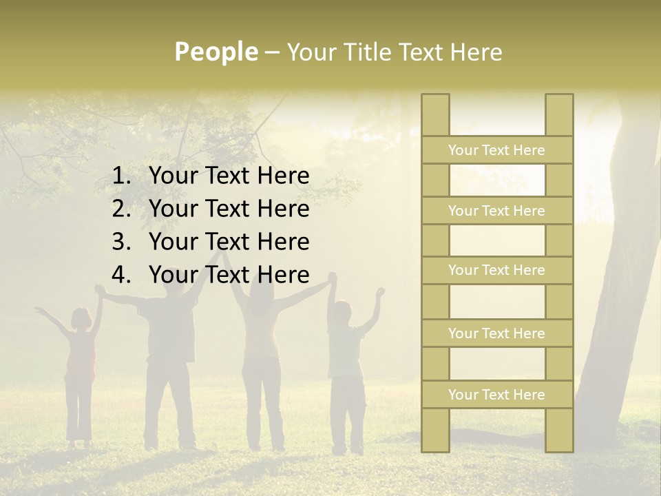 Asian Silhouette Family PowerPoint Template