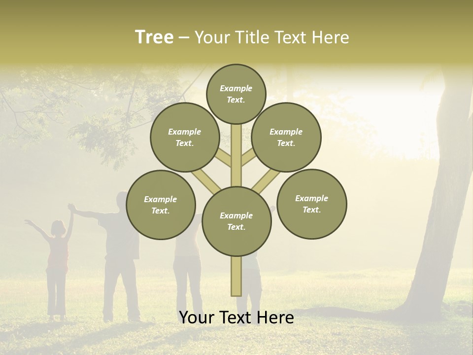 Asian Silhouette Family PowerPoint Template