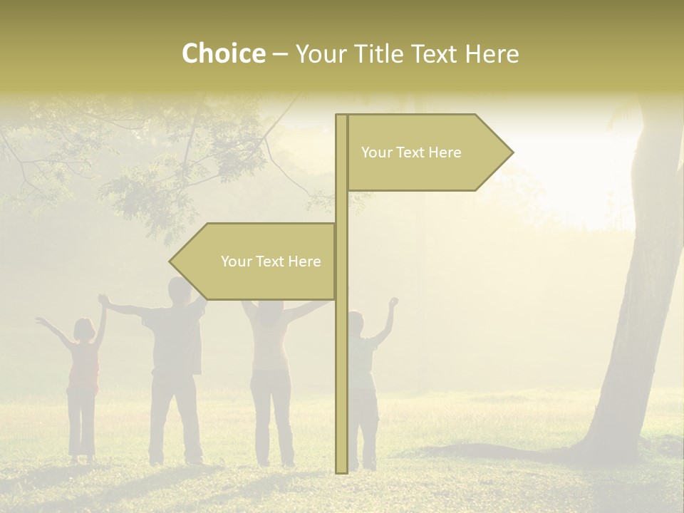 Asian Silhouette Family PowerPoint Template