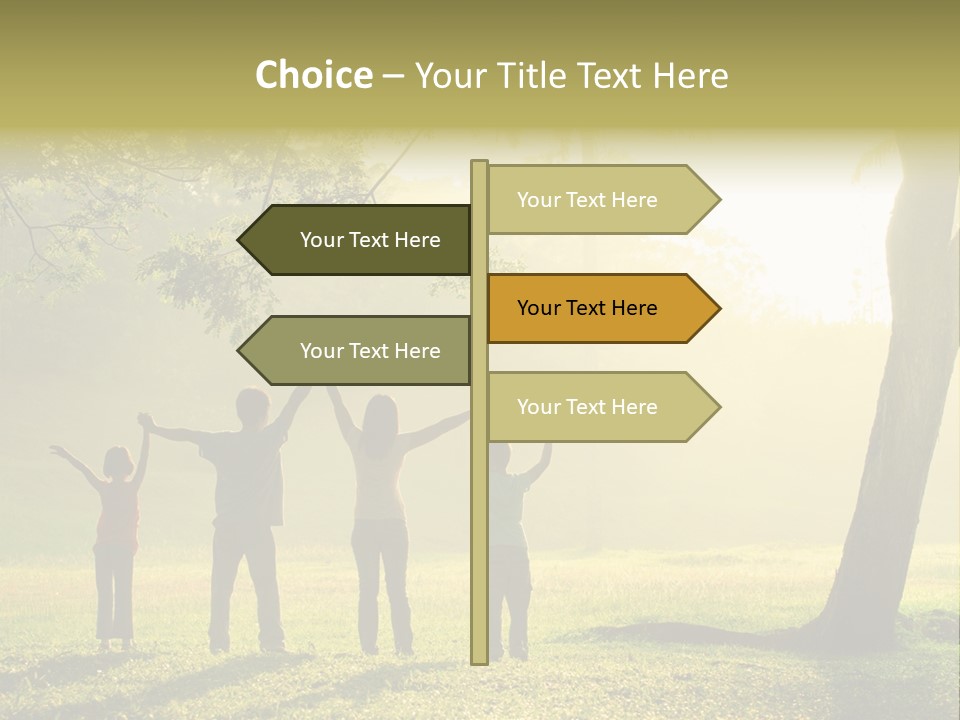 Asian Silhouette Family PowerPoint Template