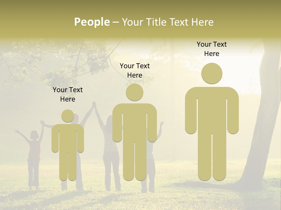 Asian Silhouette Family PowerPoint Template