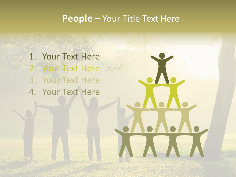 Asian Silhouette Family PowerPoint Template