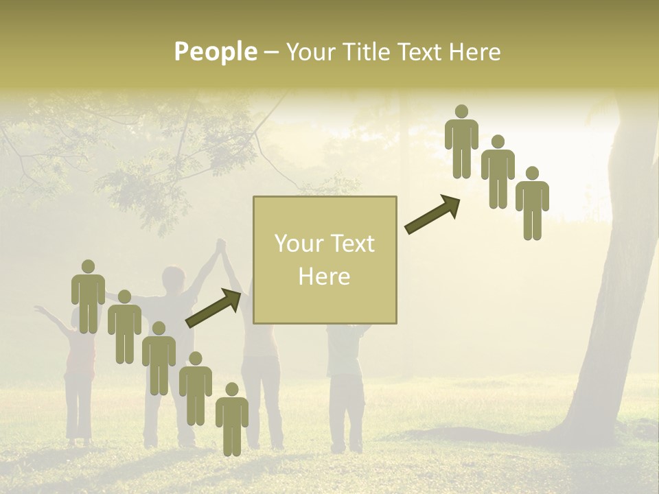 Asian Silhouette Family PowerPoint Template