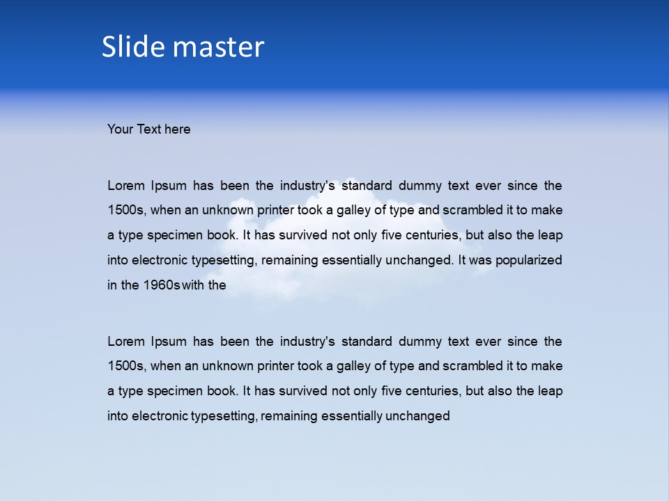 Freedom Blue White PowerPoint Template