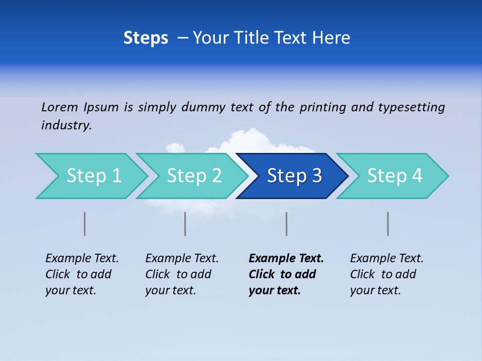 Freedom Blue White PowerPoint Template