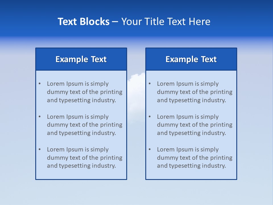 Freedom Blue White PowerPoint Template