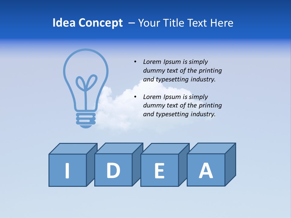 Freedom Blue White PowerPoint Template