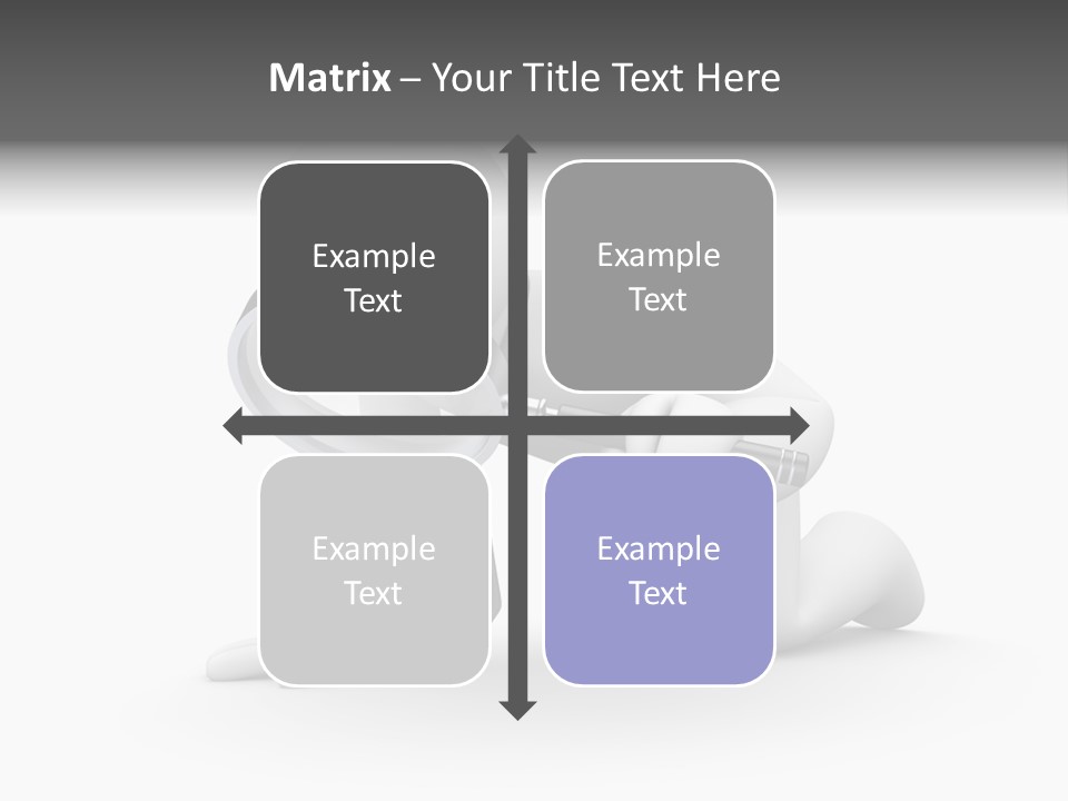 White Magnification Person PowerPoint Template