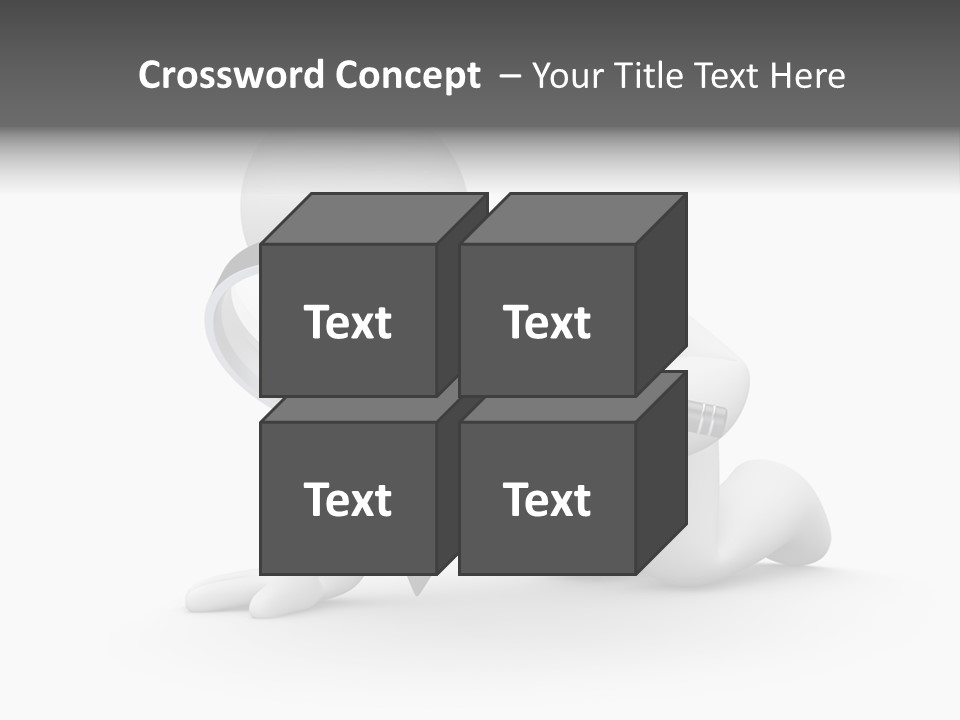 White Magnification Person PowerPoint Template