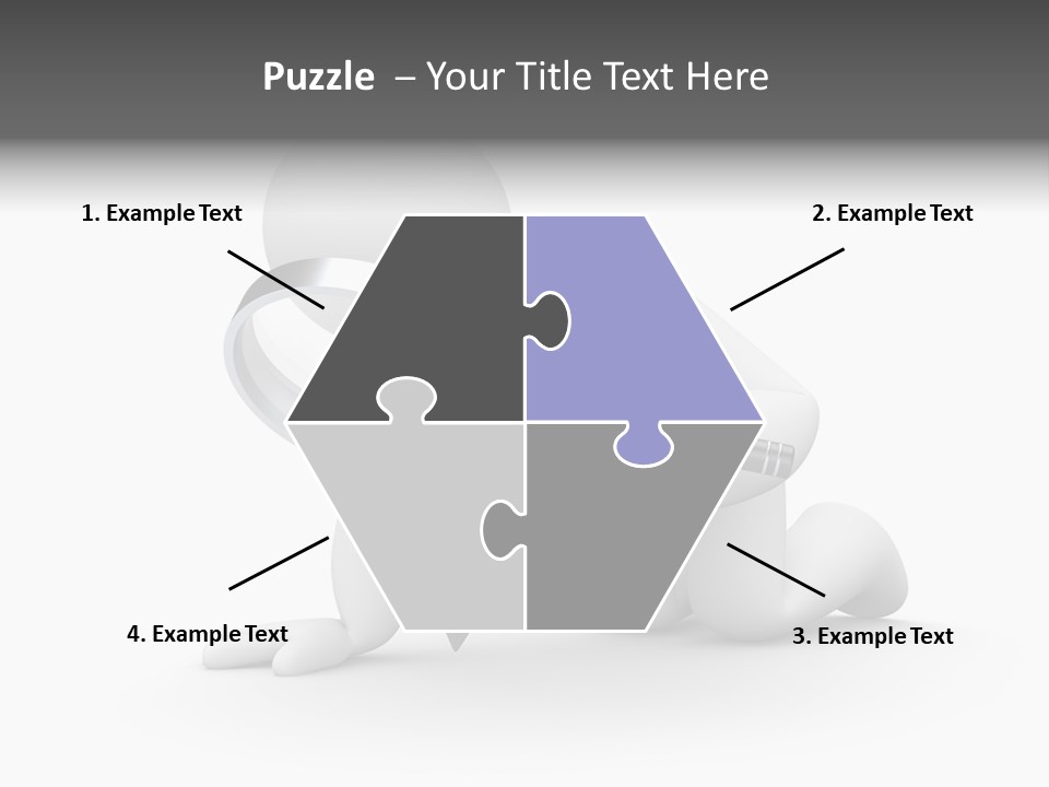 White Magnification Person PowerPoint Template