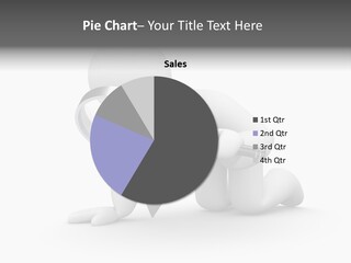 White Magnification Person PowerPoint Template