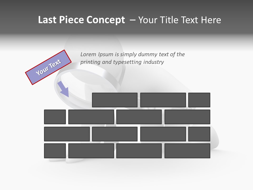 White Magnification Person PowerPoint Template