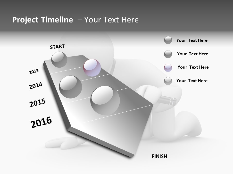 White Magnification Person PowerPoint Template