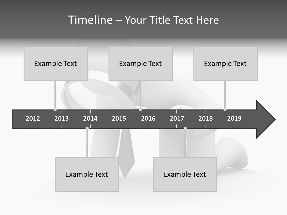 White Magnification Person PowerPoint Template