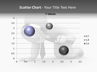 White Magnification Person PowerPoint Template